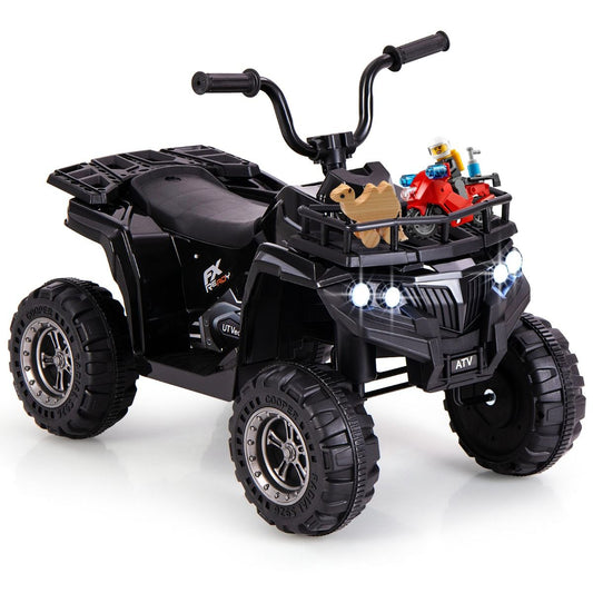 Coast Elektrische Kinderquad - met mp3-speler - vooruit- en achteruitfunctie - zwart