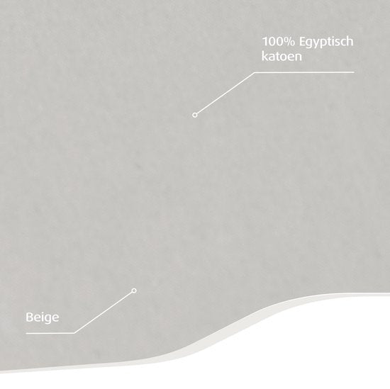 Home by Tempur - Topper Hoeslaken - Nature - 90 x 200 x 9 cm - Egyptisch katoen - Strijkvrij