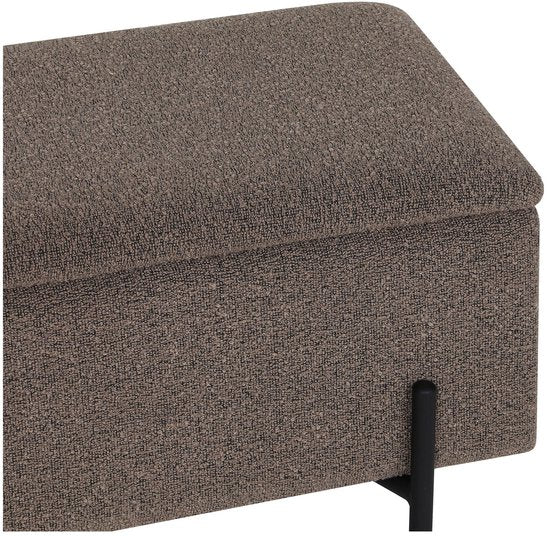 House Nordic Opbergbank Watford - Bruin Bouclé Stof - 95x43x37cm