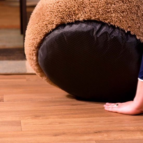 Peaceful Pooch XL - pluizig hondenbed - 109cm diameter - opvouwbaar - in verschillende maten. Kattenbed - wasbaar - uitneembare vulling - ontspant gewrichten en spieren - anti-slip noppenbodem