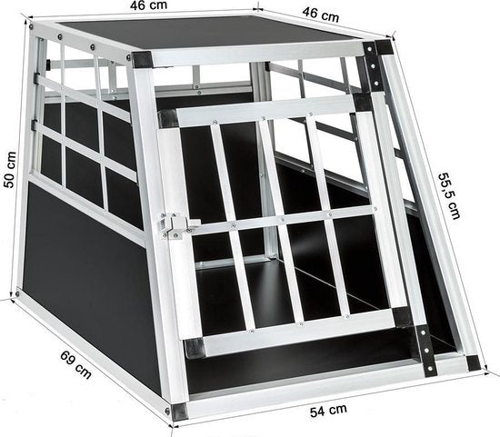 Tectake Autobank - Hondenbench - 69 x 54 x 50 cm