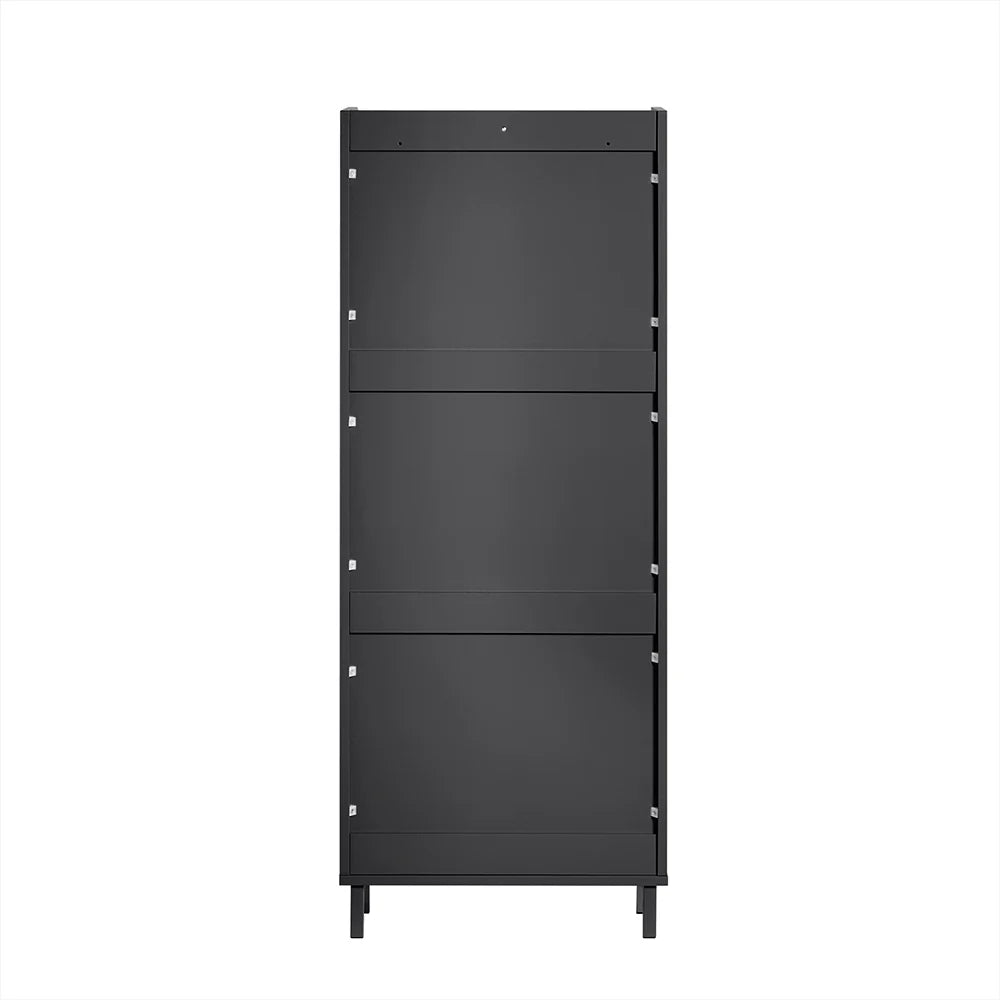 SoBuy Schoenenkast met 3 Kleppen - 50 x 19 x 129 cm - Antraciet