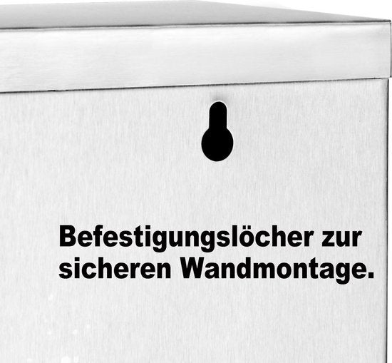 Monzana - Medicijnkastje met Slot - Zilver - RVS - 48,5cm x 25cm x 12cm