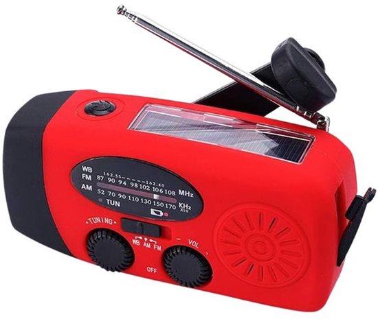 Nexxt Noodradio – Altijd Bereikbaar Zonder Stroom – Solar & Handdynamo – Voor Noodsituaties en Outdoor