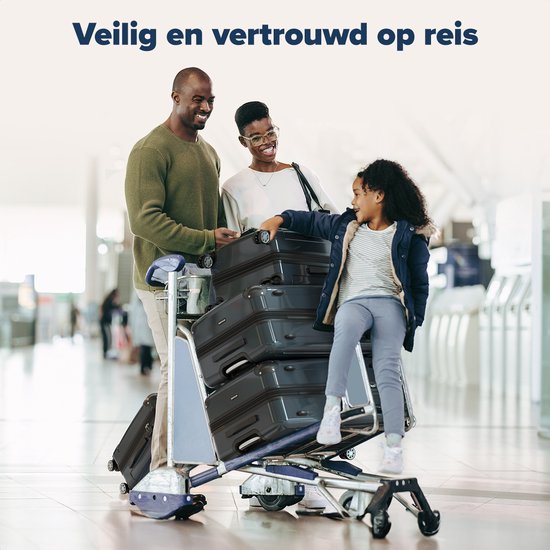 TRVLMORE Kofferset - 3 Delig - 45L Handbagage + 75L en 115L Ruimbagage - TSA Slot - Lichtgewicht - Reiskoffer set - Donkergrijs