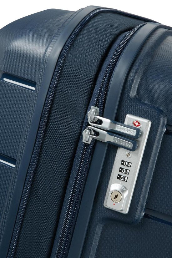 Samsonite Reiskoffer - Flux Spinner 68/25 Uitbreidbaar (Medium) Navy Blue