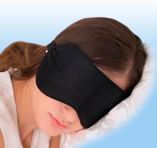 Northwall Premium Zijden Slaapmasker met Oordopjes - 100% Verduisterend Oogmasker - Verstelbaar - Zwart