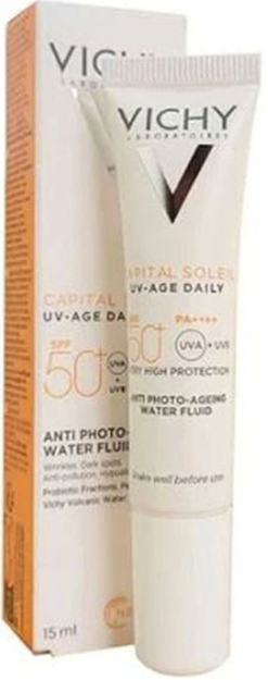 Vichy Capital Soleil UV-Age Daily Getinte Zonnefluid SPF 50+ - 15 ml - Gezichtsbescherming