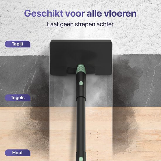 LUMAN 16 in 1 Stoomreiniger Én Handstomer V3 - Tapijtreiniger - Vlekkenreiniger - Vloerreiniger - Met 16 Opzetstukken en 3 Microvezeldoeken - Groen