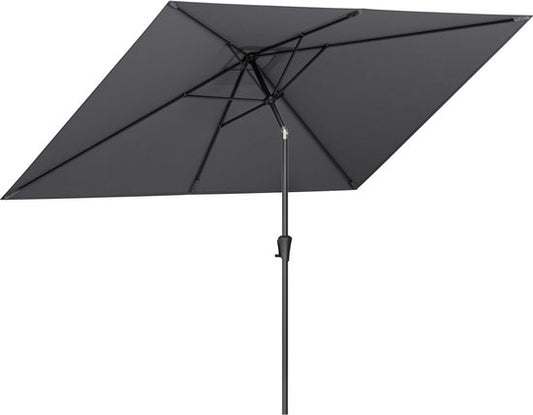 LifeGoods Parasol - Tuin - 200x300cm - 30° Kantelbaar - Waterdicht - UPF50+ - Donkergrijs