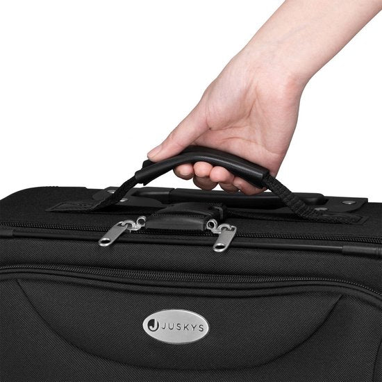 Juskys Trolley Reiskofferset / Kofferset Athen - 5-delig - Zwart