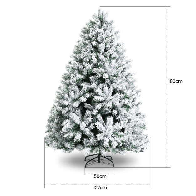 Coast Kunstkerstboom - Besneeuwd - 180 cm - PVC - Groen/Wit