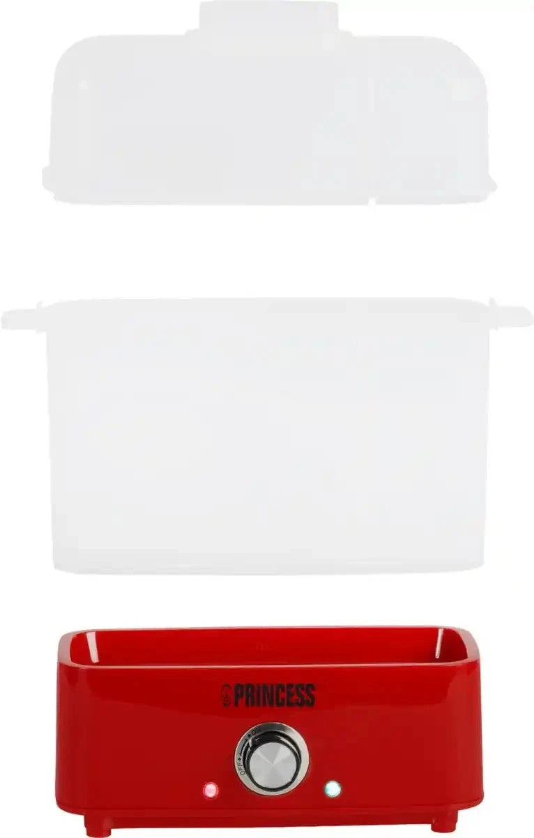 Princess Hot Dog Maker & Eierkoker 2-in-1 - Voor 6 Hotdogs en 8 Eieren met Broodjeswarmer