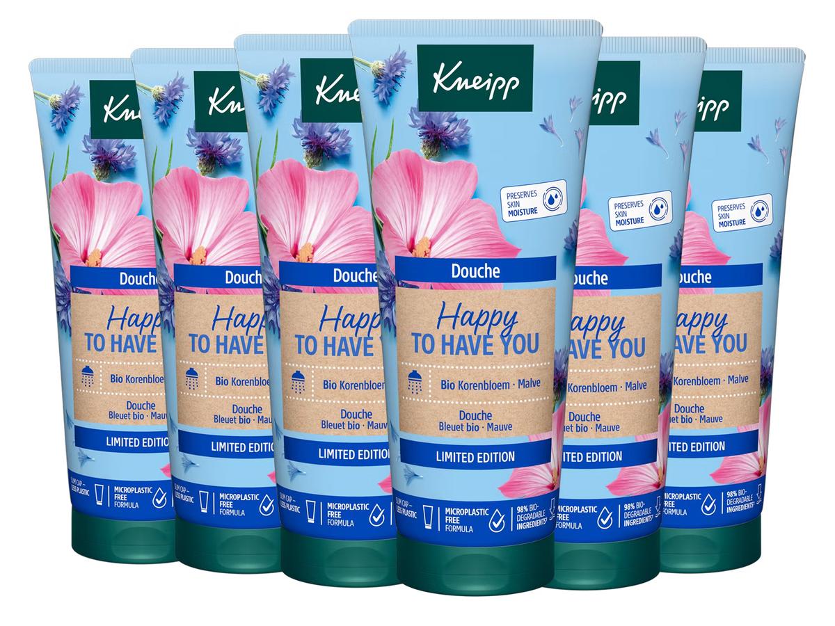 Kneipp Douchegel Happy to Have You - 6x 200 ml - Fris en Verzorgend