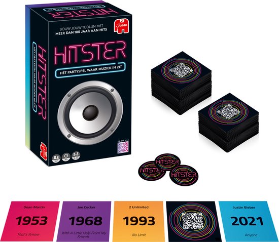 Jumbo Hitster Original – Nederlandstalig Partyspel – Muziekspel – Actiespel