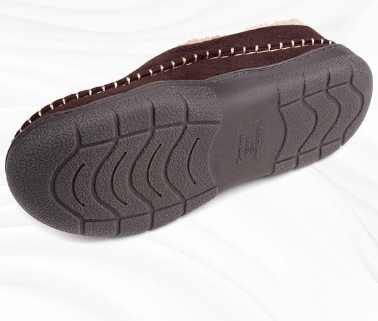 Pantoffels Heren - Sloffen - Mocassins - Tan - Anti-slip - Maat 44/45 - Comfeet