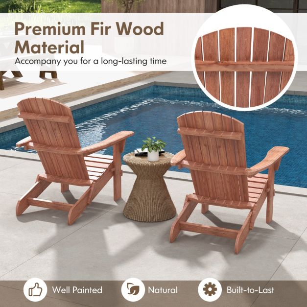 Coast Tuinstoel Adirondack - Set van 2 - Max. 180 kg - 89 x 71 x 94 cm - Bruin