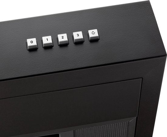 Inventum AKO6015ZWA onderbouw afzuigkap 60 cm - Afzuigcapaciteit 350 m3/h - Geschikt voor grote keuken - 3 standen - Ledspots - Luchtafvoer en recirculatie - Zwart