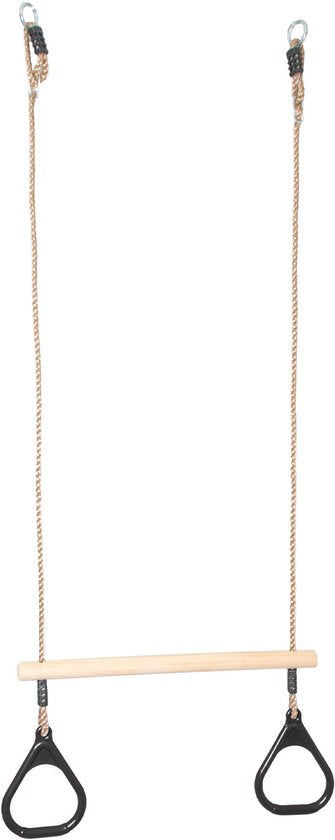 BOOST2 trapeze met Kunststof Ringen zwart met PP-touwen