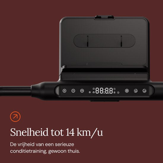 Moov Run Plus Loopband Inklapbaar met Helling 15% - 1-14 km/u Treadmill - Walking Pad - Opvouwbare Wandelband - Incl. Accessoires