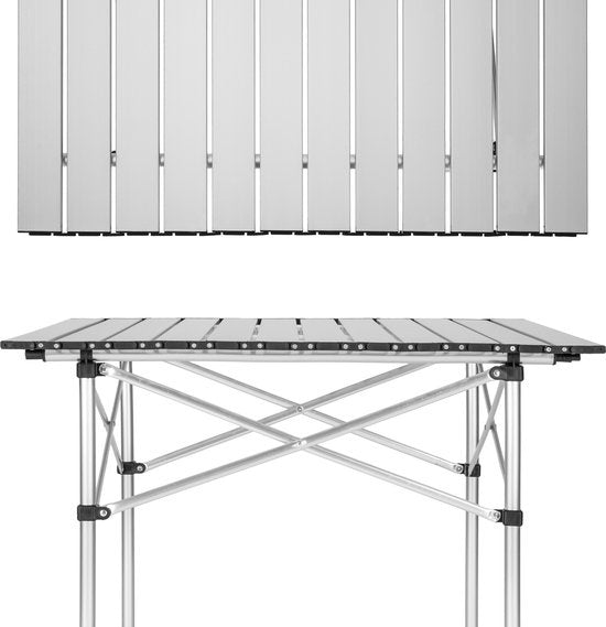 tectake® - Campingtafel - Opklapbaar - Incl. draagtas - 70 x 70 cm - Grijs