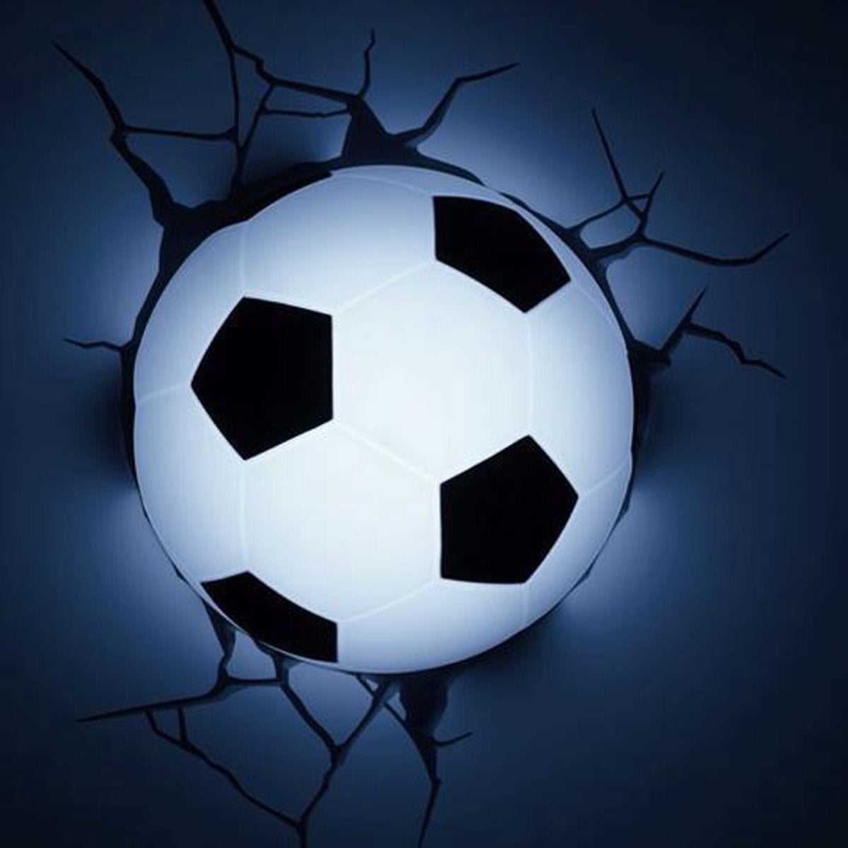 Gadgy Voetbal Nachtlampje Kinderen - Wandlamp Nachtlampje Kinderkamer met Wandsticker - Timer Functie - LED Wandlamp op Batterijen