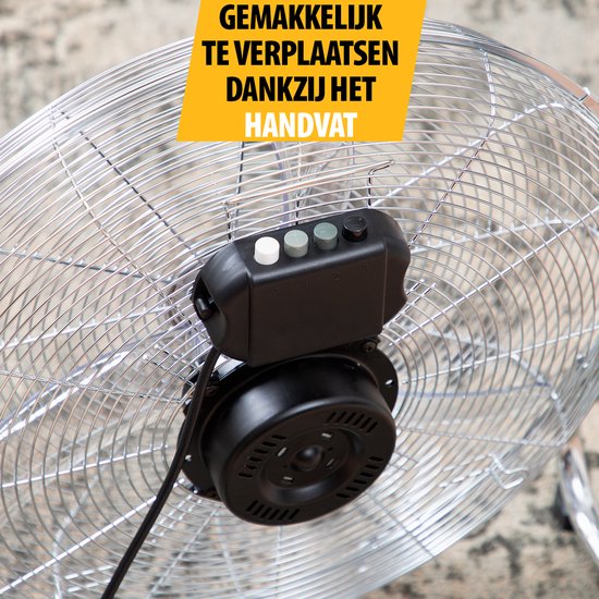 Tristar Metalen Vloerventilator 50 cm – 3 Standen – Boxventilator – 130° Instelbaar – Sterke Luchtstroom – VE-5885