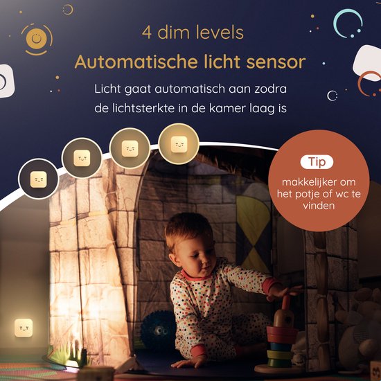 Numsy Babykamer Nachtlampje Stopcontact - Automatische Lichtsensor