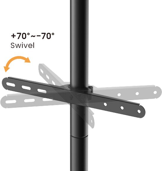 VDD TV Standaard - TV Statief - Beeldscherm Standaard - Monitor Standaard - Modern Studio Design - Draaibaar & in Hoogte Instelbaar - 32 tot 70 inch