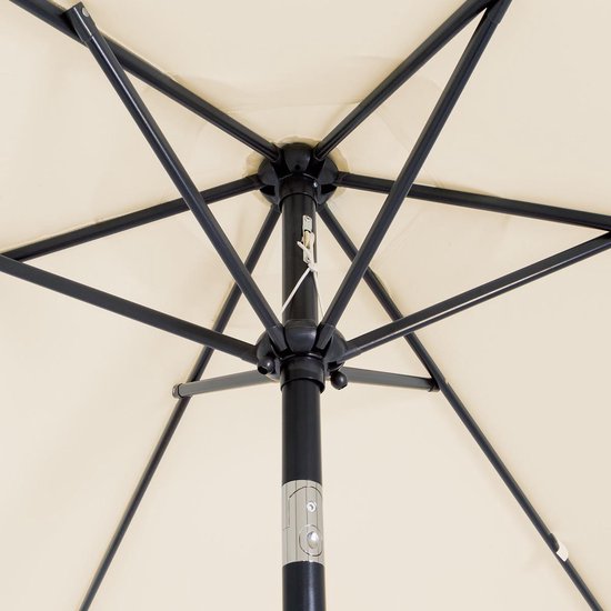 Kingsleeve Parasol 200cm - met Zwengel en Kantelmechanisme - Beige