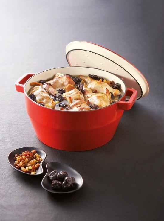Pyrex Slowcook Braadpan - Gietijzer - Ø 24 cm - 3.6 l - Rood