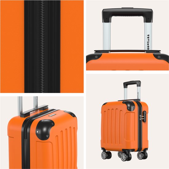 TRVLMORE Handbagagekoffer - 40x30x20 cm - Underseater - 24L - Cijferslot - 4 Wielen - Oranje