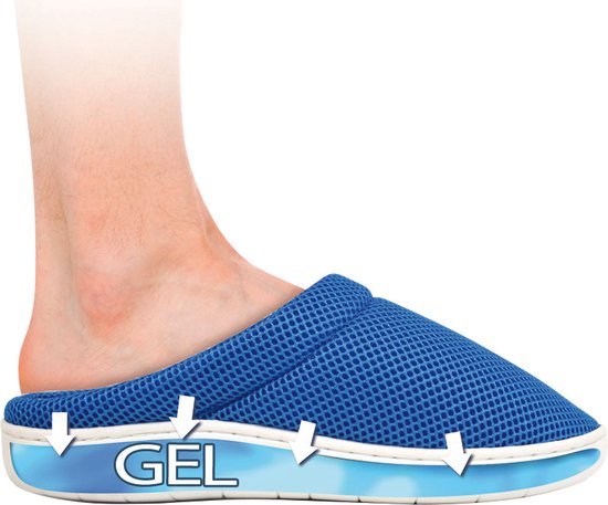 Stepluxe Gel Slippers – Anti-vermoeidheid Comfort Slippers – Blauw – Maat 35/36