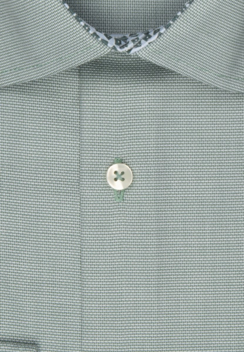 Seidensticker Heren Overhemd Langarm Shaped Fit Kentkraag Groen – Maat 44