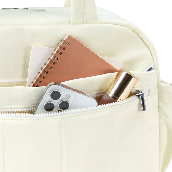 SC Weekendtas - Persoonlijk Item - Handbagage voor Ryanair en Transavia - Waterdicht en Ruim - Slimme Compartimenten - Ideaal voor Reizen en Dagelijks Gebruik - Beige