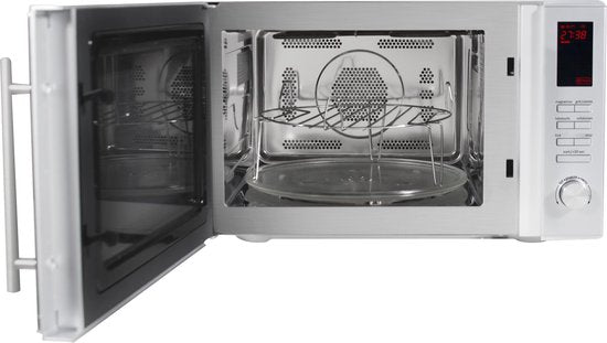 Inventum MN305C - Vrijstaande combimagnetron - Heteluchtoven - Grill - 30 liter - 900 watt - 10 kookprogramma's - RVS/Zwart
