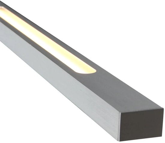 Hanglamp Bande 4906ST in staalkleur, hoogteverstelbaar van 50-125 cm, moderne stijl, met elektronica en metaal, merk Steinhauer