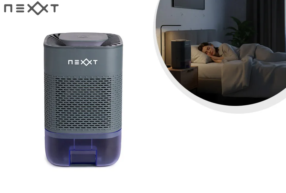 Nexxt - Luchtontvochtiger tegen overtollig vocht en schimmelvorming - Zwart