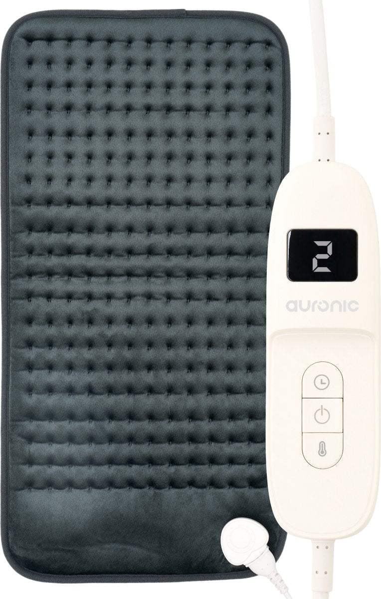 Auronic Warmtekussen XXL 60 x 30 cm - Antraciet - 9 Warmtestanden - Timer - Wasbaar