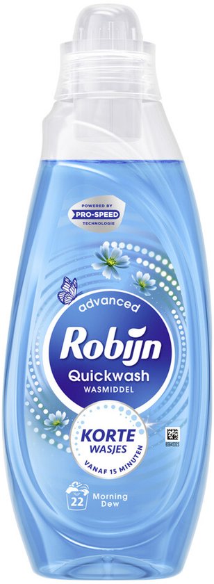 Robijn Quickwash Morning Dew Vloeibaar Wasmiddel 8-Pack – Blauw/Groen – Vloeibaar Wasmiddel