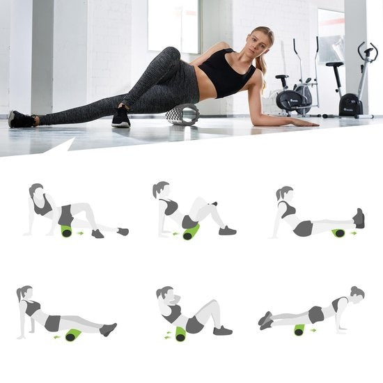 TecTake -  Yoga massagerol foamroller grijs -402845