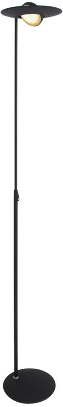 Vloerlamp Zenith LED 1477ZW zwart, hoogte 185 cm, kunststof en metaalmateriaal, kantelbaar, Steinhauer Exclusive