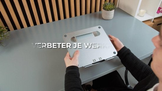 LURK® Laptop Standaard Ergonomisch - Aluminium Laptop Verhoger - Staand werken - Verstelbaar en Opvouwbaar - Silver