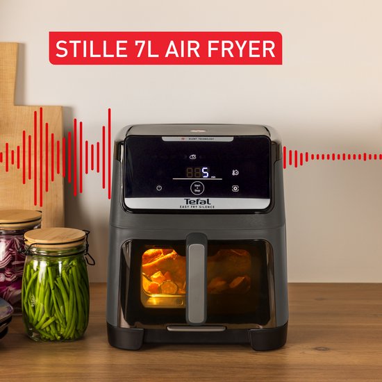Tefal Easy Fry Silence XXL EY846H - Stille Airfryer XXL 7L - 1700W - 43 dB - 10 Programma's - 55% Sneller - Voor 8 Personen