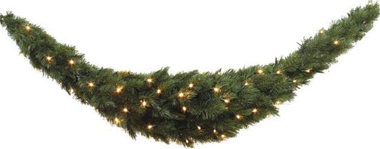 Triumph Tree Forest Frosted Guirlande Swag met LED Verlichting - L180 cm - Groen