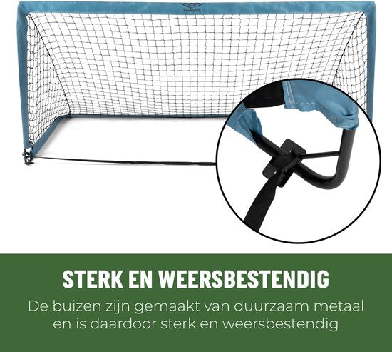 Umbro Voetbaldoel - Voetbal Goal 200 x 100 x 100 cm - Voetbalgoal Groot 1.5KG - Makkelijk te Verplaatsen - Buitenspeelgoed voor Kinderen en Volwassenen - Voetbal Training Doel - Metaal - Blauw