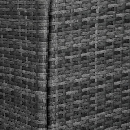 tectake® - wicker meubelen tuinset met verwisselbare hoezen, 2 stoelen en tafel met glazen blad, 2x outdoor loungestoelen met armleuningen en tuintafel, tuinmeubelset, balkonmeubilair - - grijs - poly-rattan