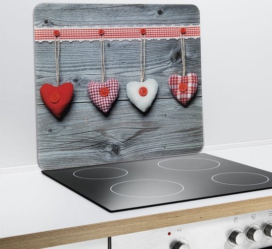 Glasplaat voor fornuis HEARTS - groot, 50 x 56 cm, WENKO