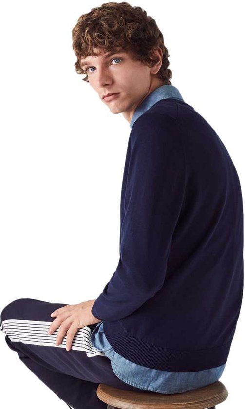 Lacoste Organisch Katoen V-hals Trui - Sporttruien - navy (marineblauw) - Mannen - Maat S