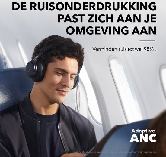 Anker soundcore Space One Draadloze Headset - Noise Cancelling - Zwart